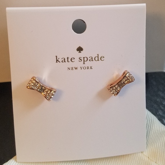 Kate Spade Rose Gold Bow Earrings - Picture 4 of 4